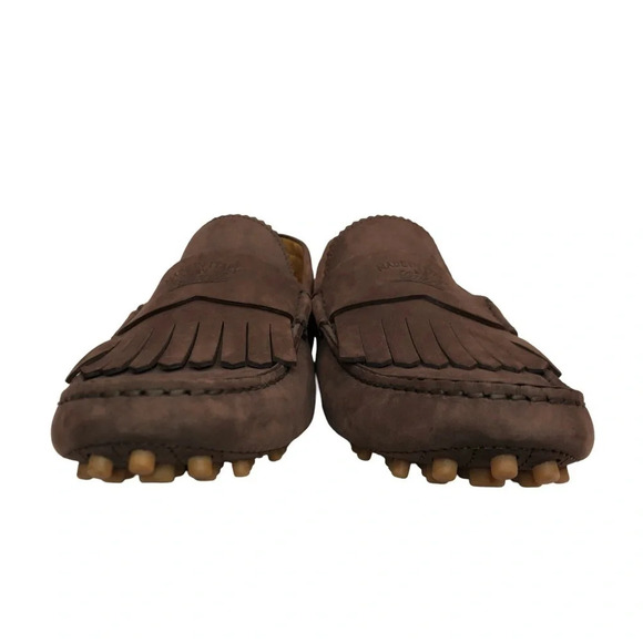 Gucci 337066 Suede Fringe  Driver Loafers | Dark brown | Men’s Size 6 - Picture 6 of 11